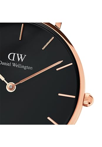 Daniel Wellington Petite Cornwall, Schwarz/Roségold Uhr, 28mm, NATO, für Damen - 2